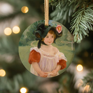 Spring: Margot Standing in a Garden   Mary Cassatt Ceramic Ornament