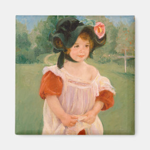 Spring: Margot Standing in a Garden Mary Cassatt Magnet