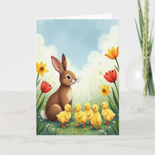Spring Meadow Animal Card