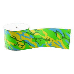 Spring Meadow Camo Grosgrain Ribbon