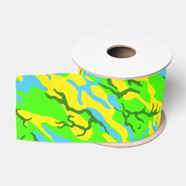 Spring Meadow Camo Grosgrain Ribbon (Spool)