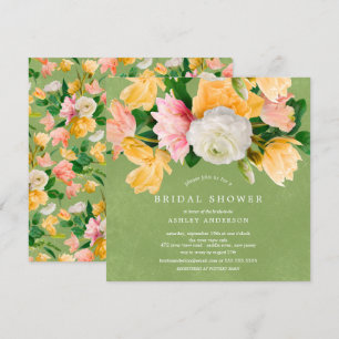 Spring Meadow Floral Bridal Shower Invitation