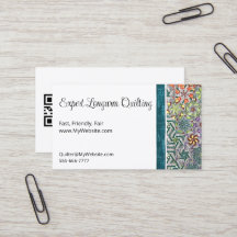 Spring Meadow Quilt Fully Customisable Biz Cards
