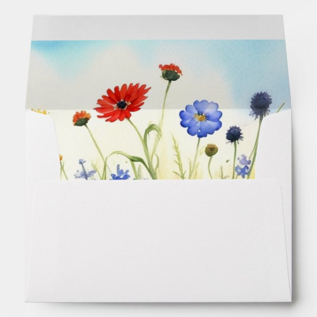 Spring Meadow Wildflowers Envelope (Back (Bottom))