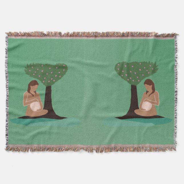 Spring Meditation Throw Blanket (Front)