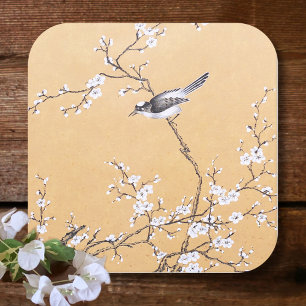 Spring Melody Square Paper Coaster