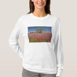 Spring mesquite trees growing in wildflowers, T-Shirt