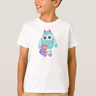 Spring Monster, Blue Monster, Flowers, Horns T-Shirt