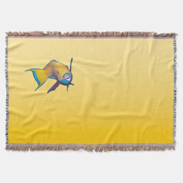 SPRING MOOD – Pastel Yellow | deep to light Throw Blanket (Front)