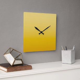 SPRING MOOD – Soft Yellow deep to light Square Wall Clock