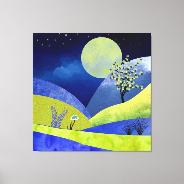 Spring Moonrise Canvas Print (Front)