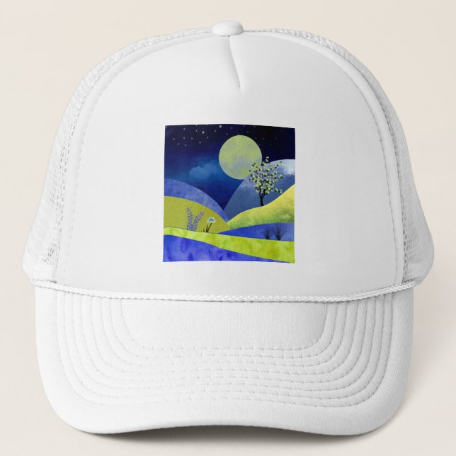 Spring Moonrise Trucker Hat (Front)