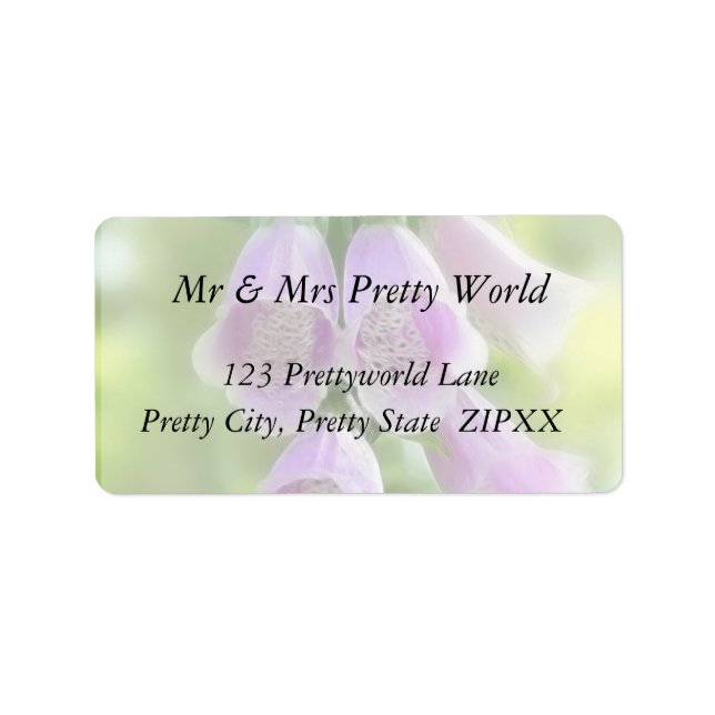 Spring Morning - Foxgloves Label (Front)