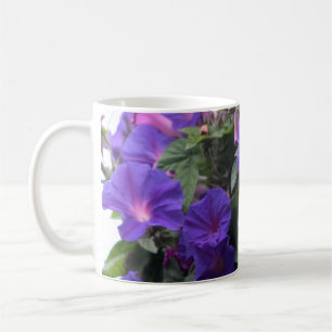 Spring Morning Glories in Blue Coffee Mug