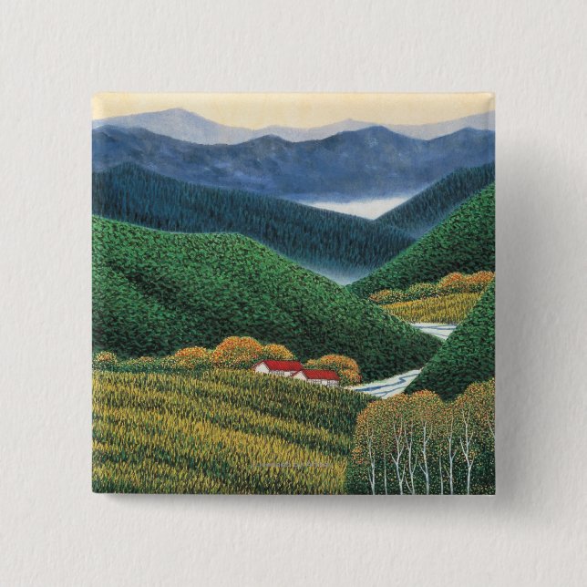 Spring Mountains 15 Cm Square Badge (Front)