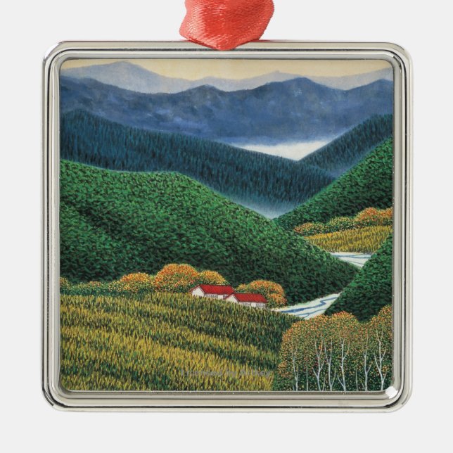 Spring Mountains Metal Ornament (Front)