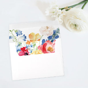 Spring Multi Colour Florals Envelope