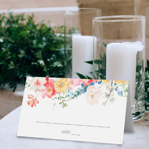 Spring Multi Colour Florals Place Card