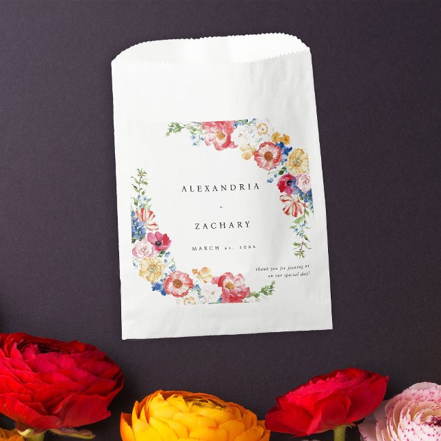 Spring Multi Colour Florals Wedding Favour Bag (Creator Uploaded)