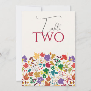 Spring Mustard Meadow Flower Wedding Table Number