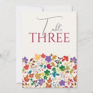 Spring Mustard Meadow Flower Wedding Table Number