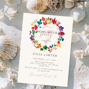 Spring Mustard Purple Meadow Bachelorette Party Invitation