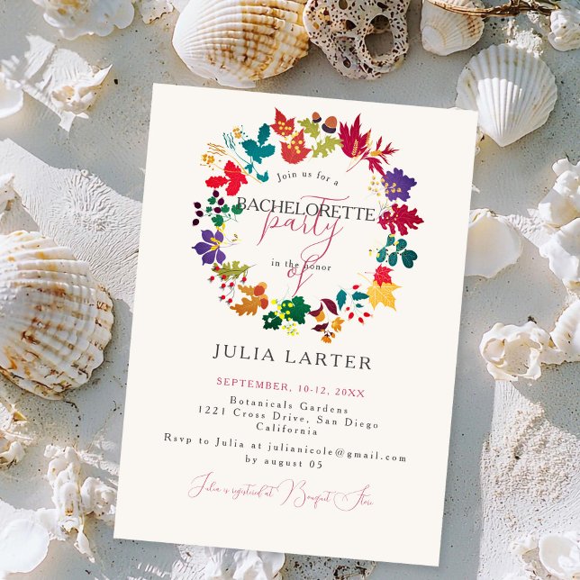 Spring Mustard Purple Meadow Bachelorette Party Invitation (Creator Uploaded)