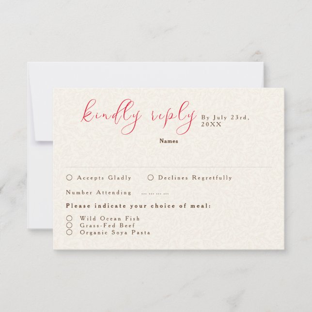 Spring Mustard Yellow Purple Meadow Flower Wedding RSVP Card (Front)