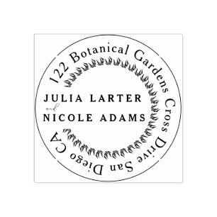 Spring Mustard Yellow Purple Meadow Flower Wedding Rubber Stamp