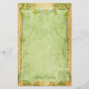 Spring Mystery - Art Nouveau Stationery