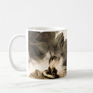Spring Mystic Fox Misty Mountain Minimalist Zen Coffee Mug