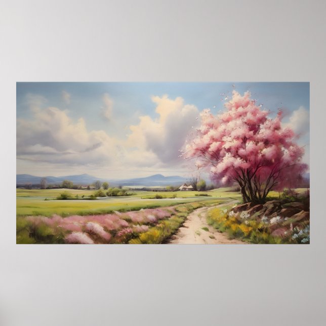 Spring nature landscape poster (Front)