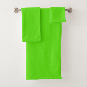Spring Neon Green Bathroom Towel Set