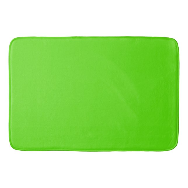 Spring Neon Green Custom Large Bath Mat (Front)