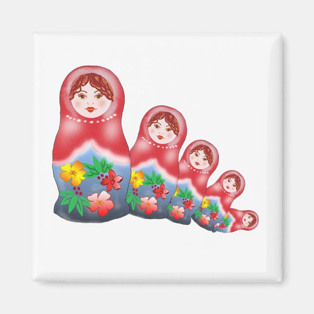 Spring Nesting Dolls Magnet (Front)