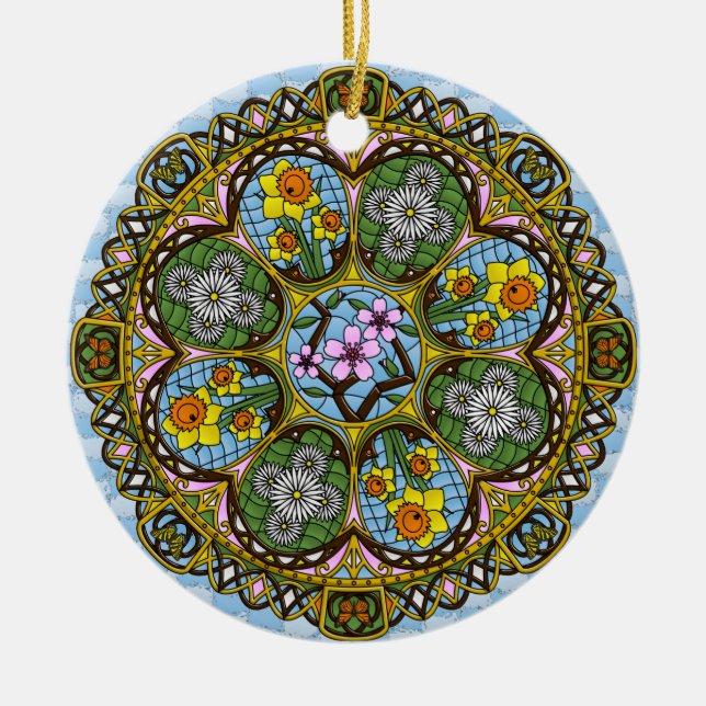 Spring Nouveau Ornament (Front)