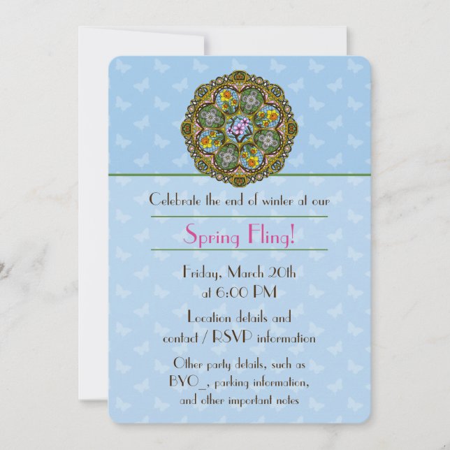 Spring Nouveau Party Invitation (Front)