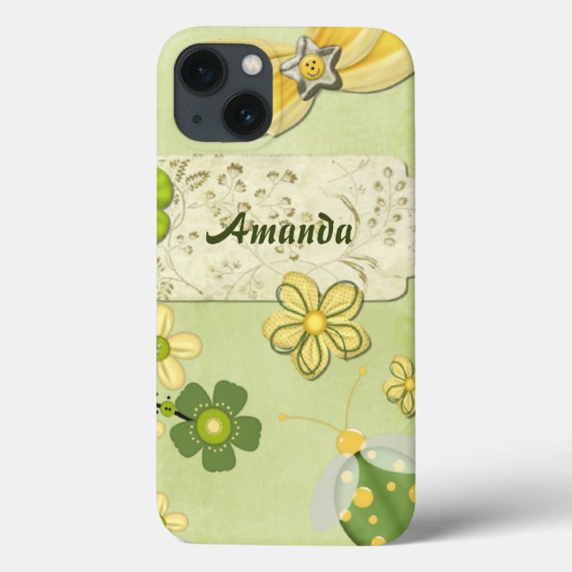 Spring Occasions Mixed Media PERSONALIZED Case-Mate iPhone Case (Back)