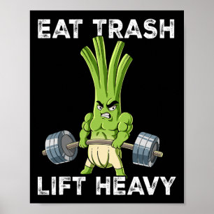 Spring Onion Gym Weight Training Eat Trash Lift He Poster