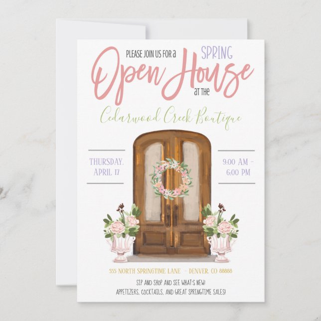 Spring Open House Invitation (Front)
