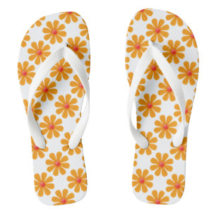 Spring orange flowers thongs