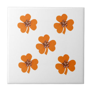 Spring orange, orange clovers for kitchen ceramic tile