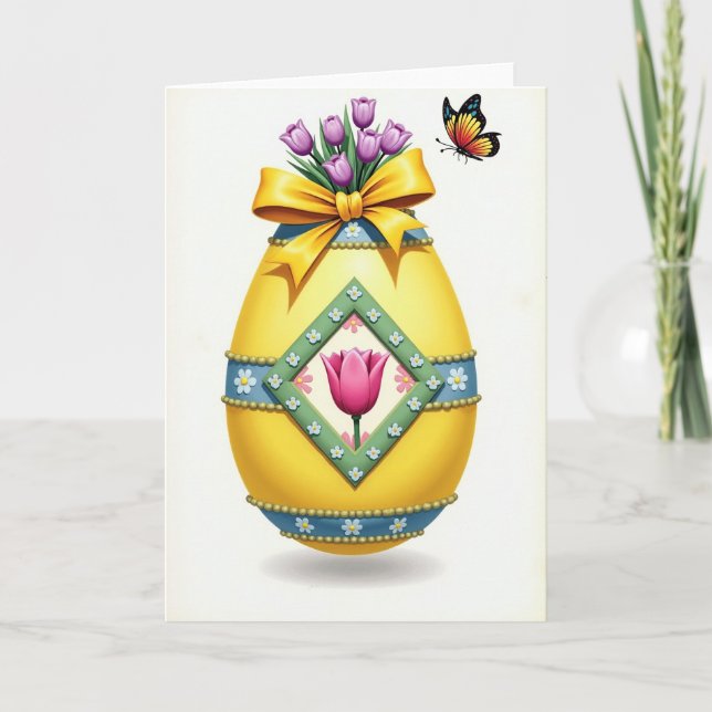 Spring Ornament Greeting Card (Front)