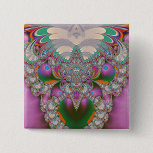 Spring Owl 15 Cm Square Badge