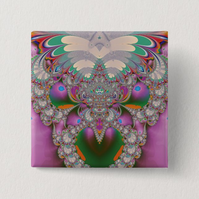 Spring Owl 15 Cm Square Badge (Front)