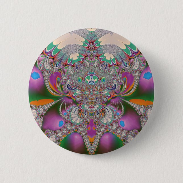 Spring Owl 6 Cm Round Badge (Front)