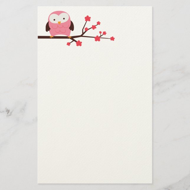 Spring Owl Stationery (Front)