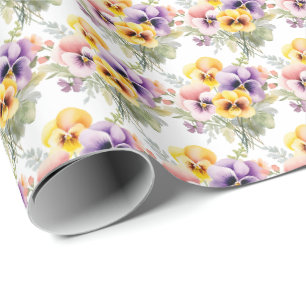 Spring Pansies Pansy Wrapping Paper