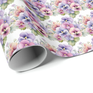 Spring Pansies Pansy Wrapping Paper