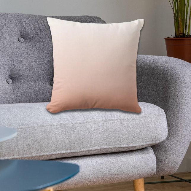 spring pastel colour blush peach ombre dusty pink cushion (spring pastel color blush peach ombre dusty pink throw pillow)